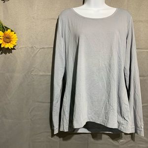 Women's Gray Long Sleeve Top